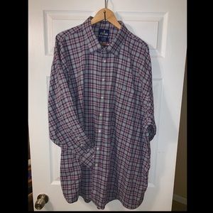 Stafford Brushed Twill Dress Shirt Size: 20 34/35